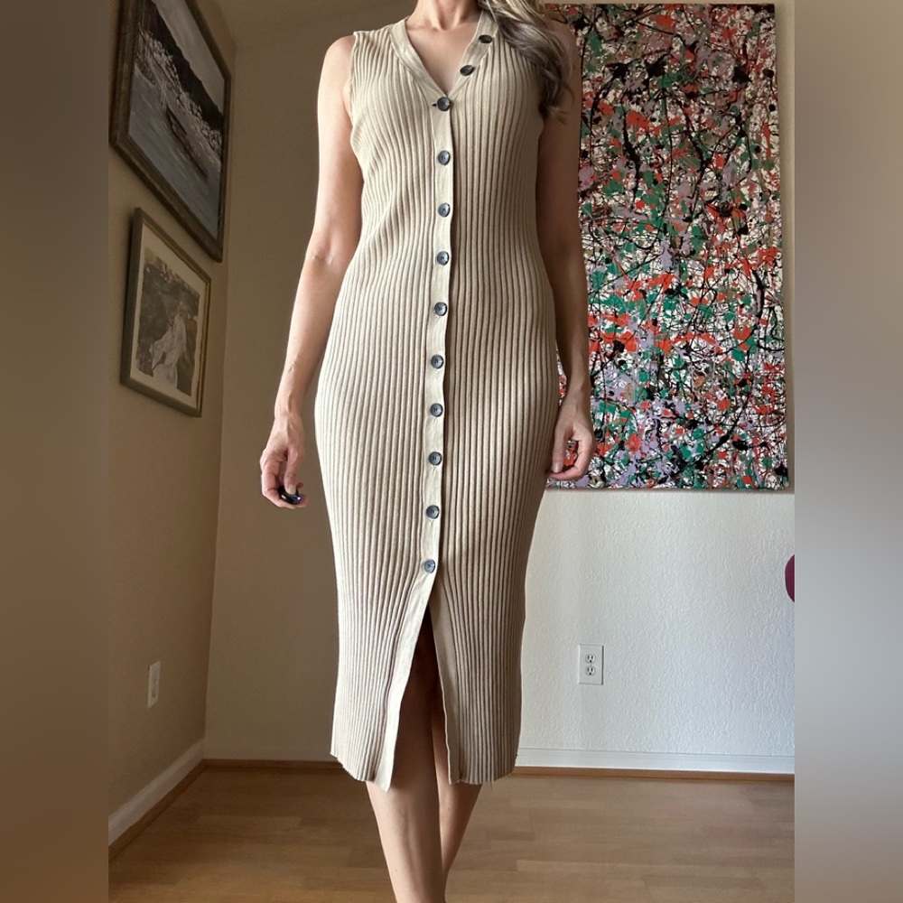 Enza Costa Ribbed Midi Dress